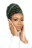 Hand Beaded Velvet Turban Headwraps