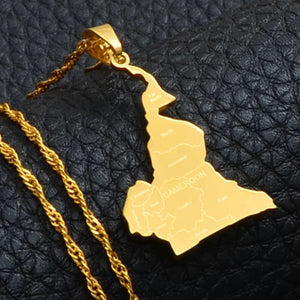 Map of Cameroon Necklace