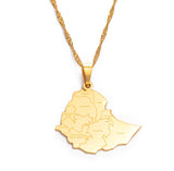 Map of Ethiopia Necklace