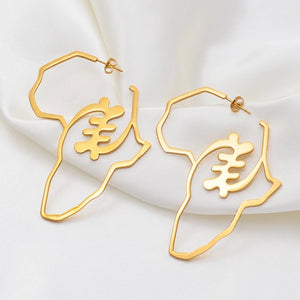 Map of Africa Hoop Earrings