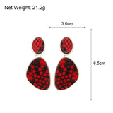 Leopard Print Drop Earrings