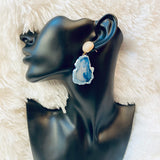 Marble Stone Resin Earrings