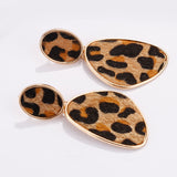 Leopard Print Drop Earrings