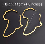 Map of Africa Hoop Earrings