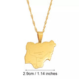 Map of Nigeria Necklace