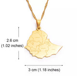 Map of Ethiopia Necklace