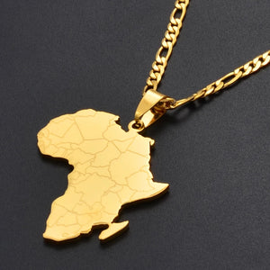 Map of Africa Necklace