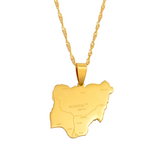 Map of Nigeria Necklace